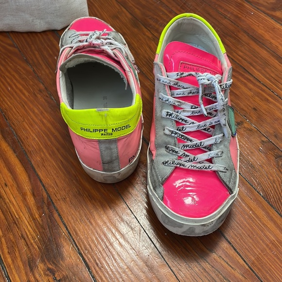 Philippe Model Paris Neon size 38 pop color sneaker tennis shoe - Picture 3 of 8